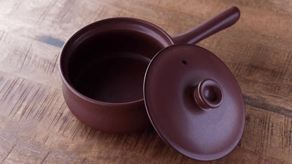 Single Handle Donabe Pot (18cm) - Iron Red Brown