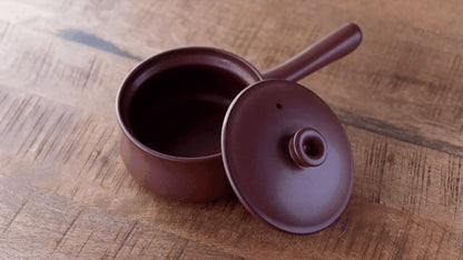 Single Handle Donabe Pot (14.5cm) - Iron Red Brown